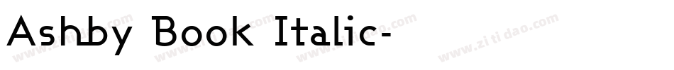 Ashby Book Italic字体转换